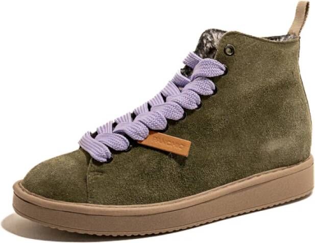 Panchic Militair Groene Enkellaars met Nepbont Voering Green Dames - Foto 4