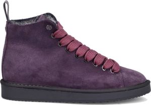 Panchic Paarse Suède Enkellaars met Roze Veters Paars Dames