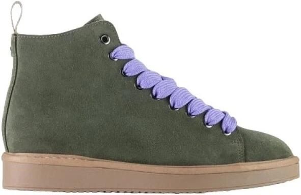 Panchic Militair Groene Enkellaars met Nepbont Voering Green Dames
