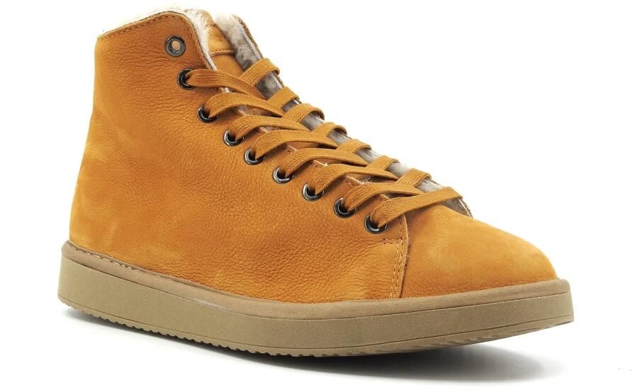 Panchic Nubuck Shearling Enkellaars Brown Dames - Foto 2