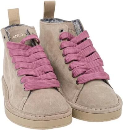 Panchic Beige Sneakers met Fuchsia Veters Beige Dames - Foto 2
