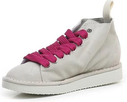 Panchic Suède Dames Sneaker met Roze Veters