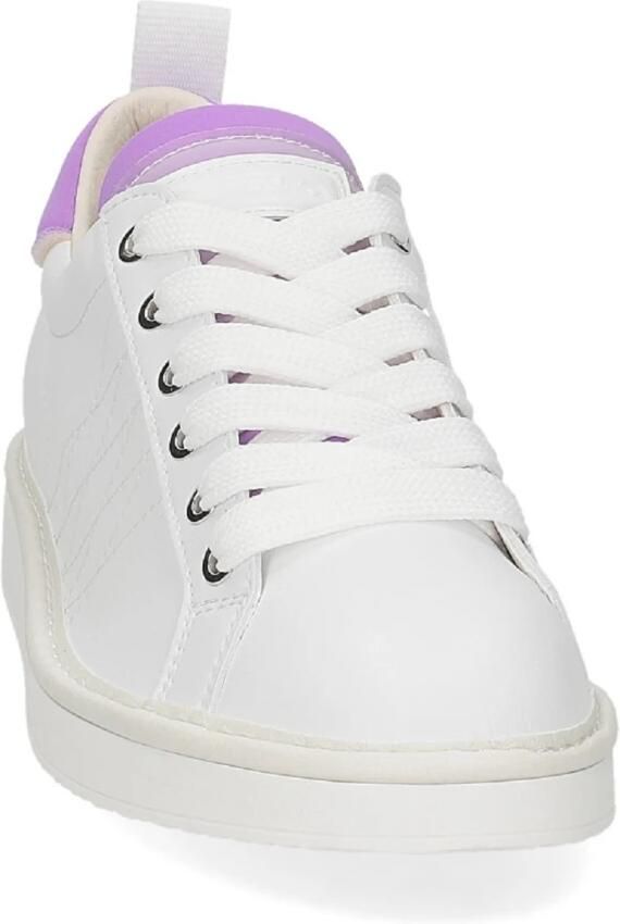 Panchic Paarse Leren Vetersneakers White Dames