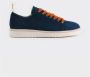 Panchic Blauwe Suède Sneakers met Oranje Veters Blue Heren - Thumbnail 3