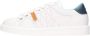 Panchic Witte leren sneakers met brede witte veters White Heren - Thumbnail 1