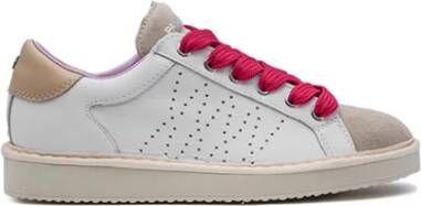 Panchic Wit-Beige Leren Sneakers