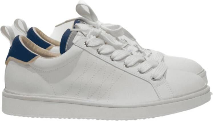 Panchic Witte en blauwe leren sneakers White Heren