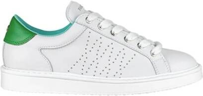 Panchic Witte leren sneakers met veters
