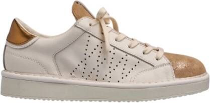 Panchic Witte Veterschoenen met Lurex Detail