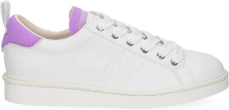 Panchic Paarse Leren Vetersneakers White Dames