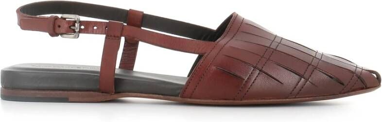 Pantanetti Brandy leren slingback ballerina schoenen