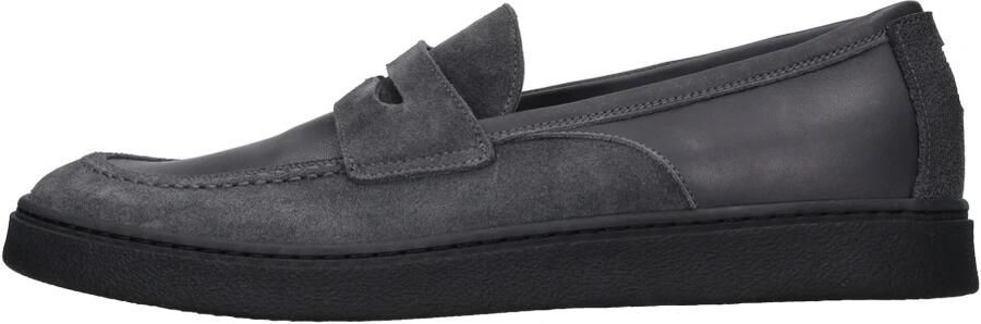 Pantanetti Loafers van leer en suède