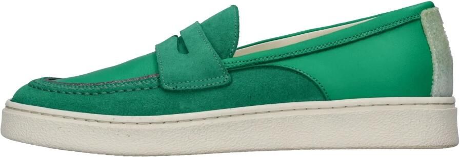 Pantanetti Loafers van leer en suède