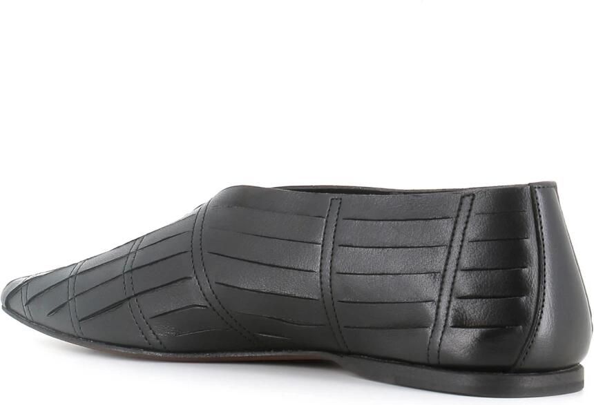 Pantanetti Zwarte leren ballerina schoenen - Foto 2