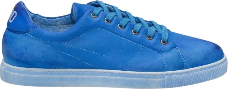 Pantofola d'Oro Blauwe leren sneakers Unieke stijl