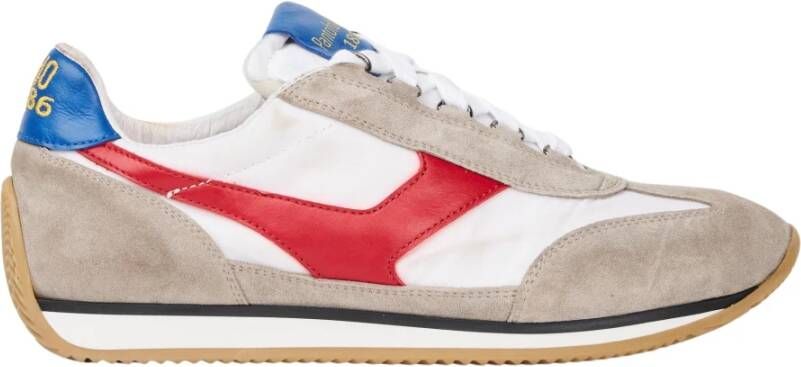 Pantofola D'Oro Blauwe Sneaker Trainer '74 Luxe Leer Multicolor Heren