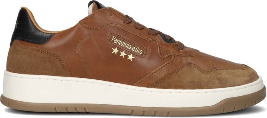 Pantofola d'Oro Sirmione Low Sneakers Leren Sneaker Heren Cognac - Foto 2