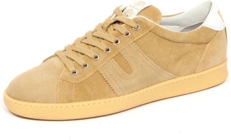 Pantofola d'Oro Kameel Suède Schoenen Onbeperkte Editie Modello