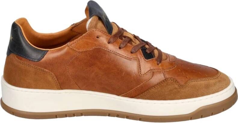 Pantofola D'Oro Layer-Look Sneaker voor Heren Brown Heren