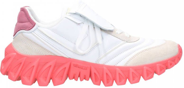 Pantofola D'Oro Witte Retro-geïnspireerde Multicolor Veterschoenen White Dames