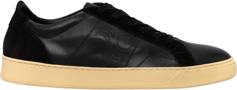 Pantofola D'Oro Zwarte Leren Sneakers voor Heren Black Heren
