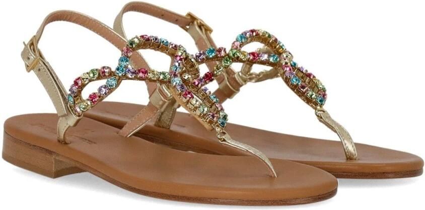 Paolo Ferrara Platin Thong Sandal - Foto 3