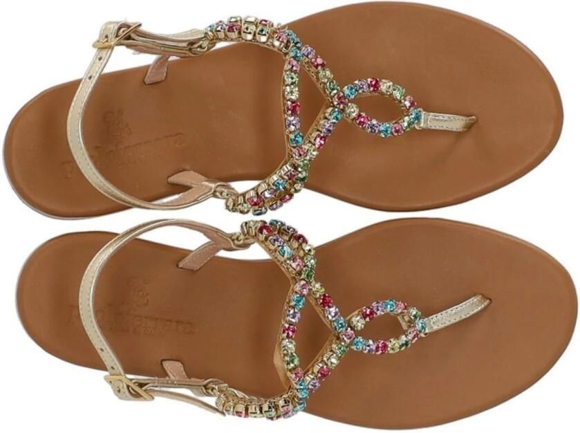 Paolo Ferrara Platin Thong Sandal - Foto 2