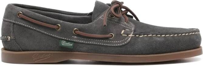 Paraboot Donkergrijze Schoenen met Vetersluiting en Rubberen Zool