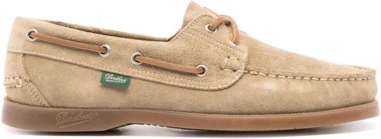 Paraboot Beige Suède Loafers Beige Heren