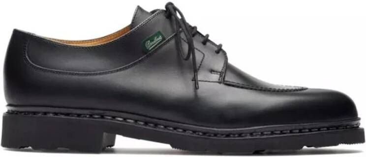 Paraboot Zwarte platte veterschoenen Black Heren