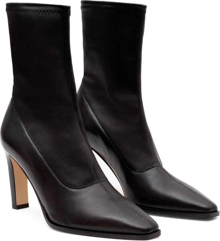 Parallele Stretch Nappa Espresso Enkellaarsjes Brown Dames - Foto 3