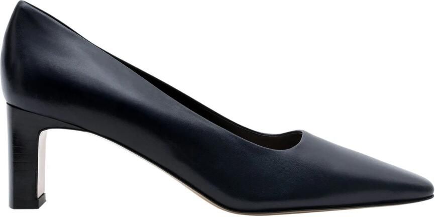 Parallele Navy Leren Pump Alvin Blue Dames