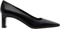 Parallele Zwarte leren pump Alvin Black Dames - Zwart