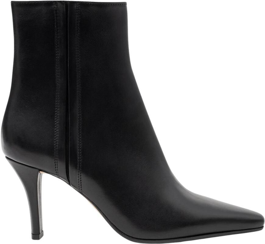 Parallele Zwarte Leren Laars Aspen Black Dames