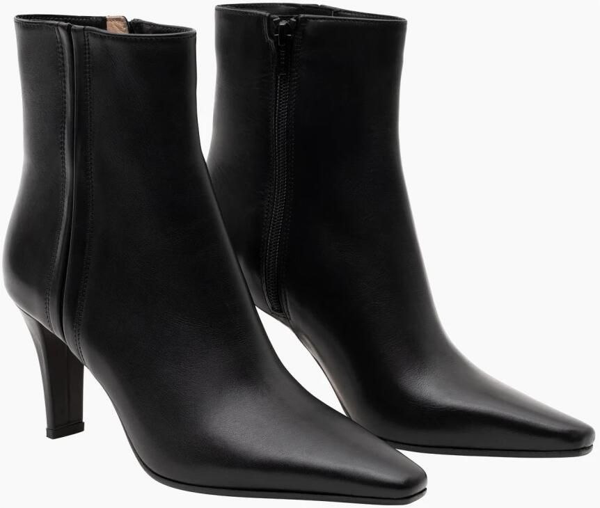 Parallele Zwarte Leren Laars Aspen Black Dames - Foto 3