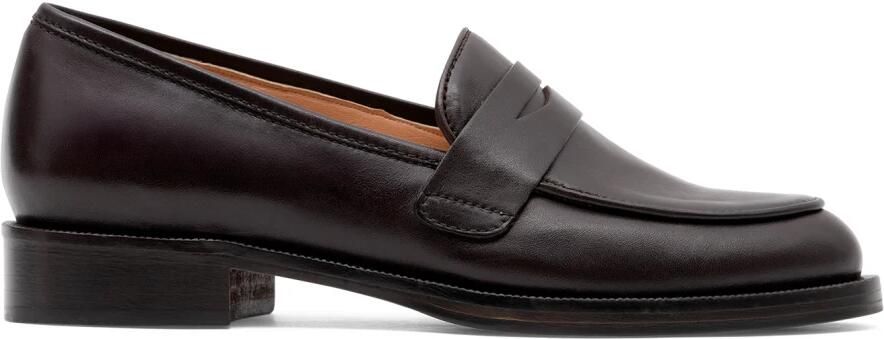 Parallele Mocassin van kalfsleer