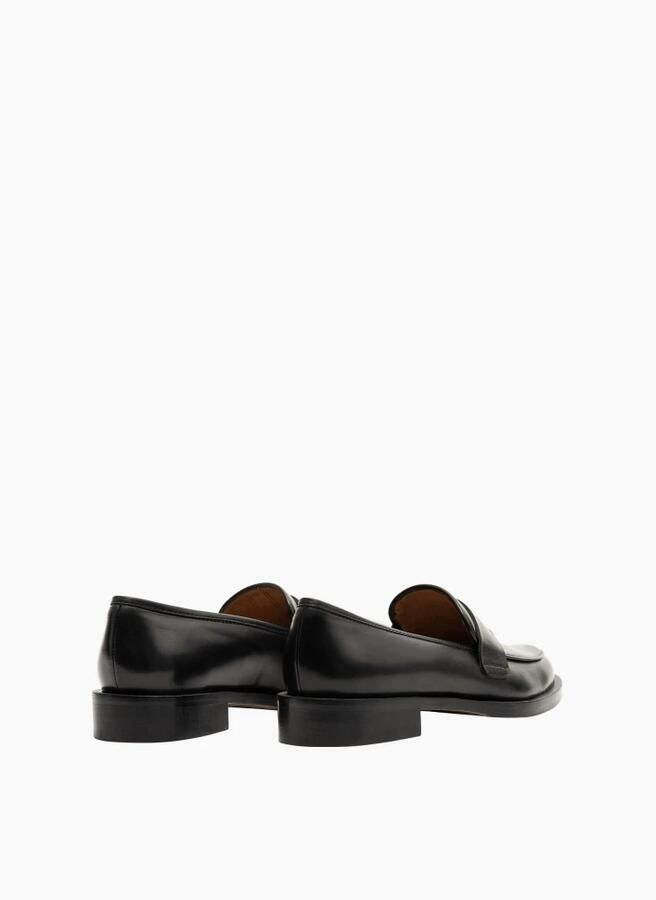 Parallele Zwarte Kalverenleren Mocassin Schoen Black Dames - Foto 2