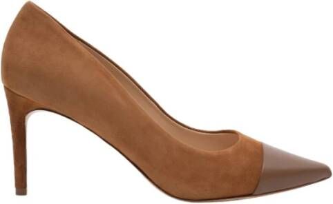 Parallele Brandy Suède Pump Anna Brown Dames