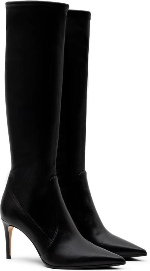 Parallele Elegante Zwarte Leren Laars Carmen Black Dames - Foto 5