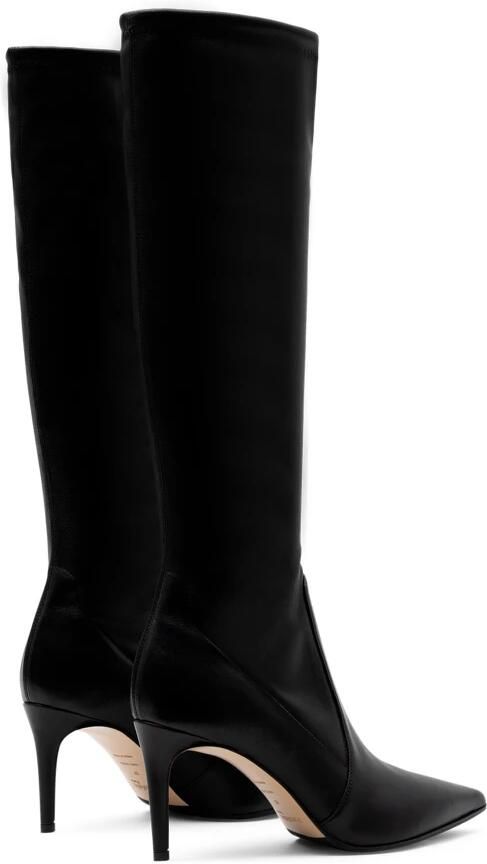 Parallele Elegante Zwarte Leren Laars Carmen Black Dames - Foto 6