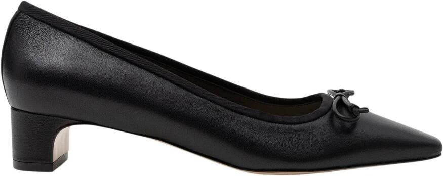 Parallele Zwarte Nappa Leren Ballet Flats Black Dames