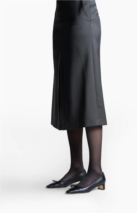 Parallele Zwarte Nappa Leren Ballet Flats Black Dames - Foto 2