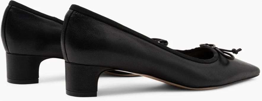Parallele Zwarte Nappa Leren Ballet Flats Black Dames - Foto 4