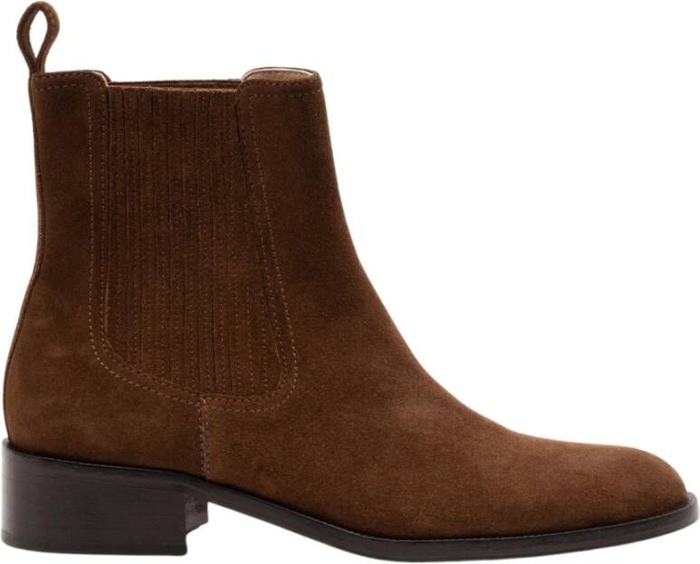 Parallele Chelsea Boot in Cognac Suède Brown Dames