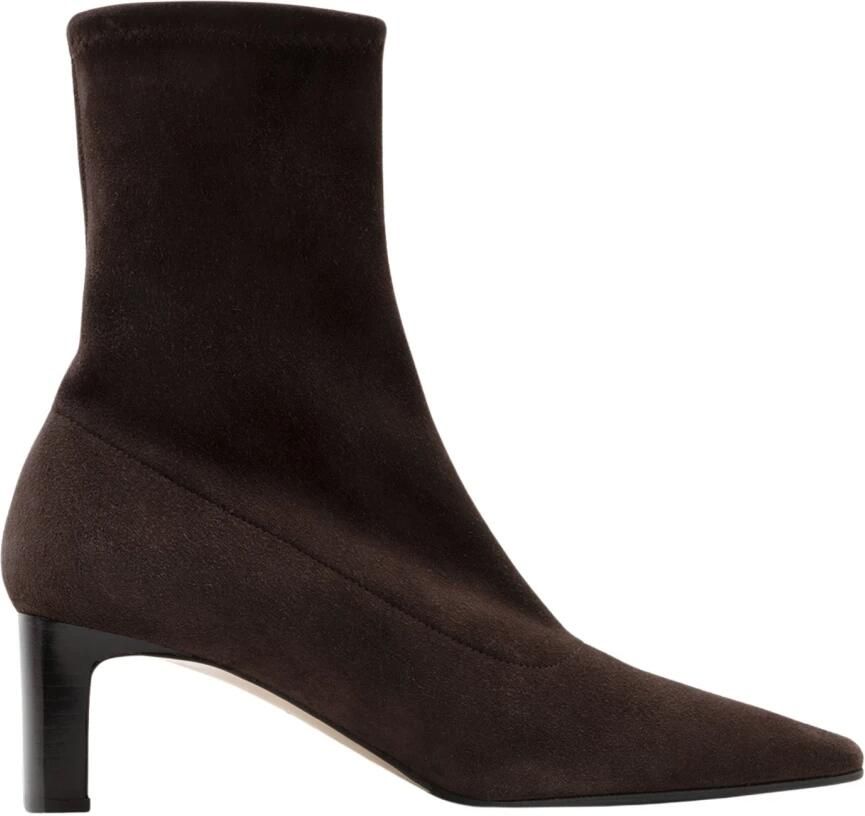 Parallele Stretch Espresso Geiten Suède Enkellaarsjes Edna Brown Dames