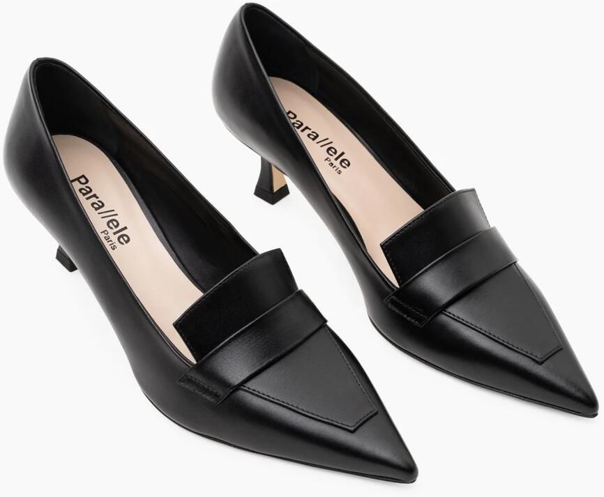 Parallele Mocassin en Veau Lisse Noir