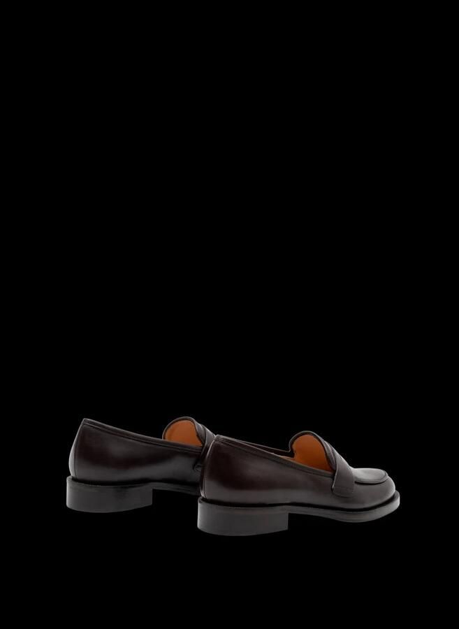 Parallele Mocassin van kalfsleer