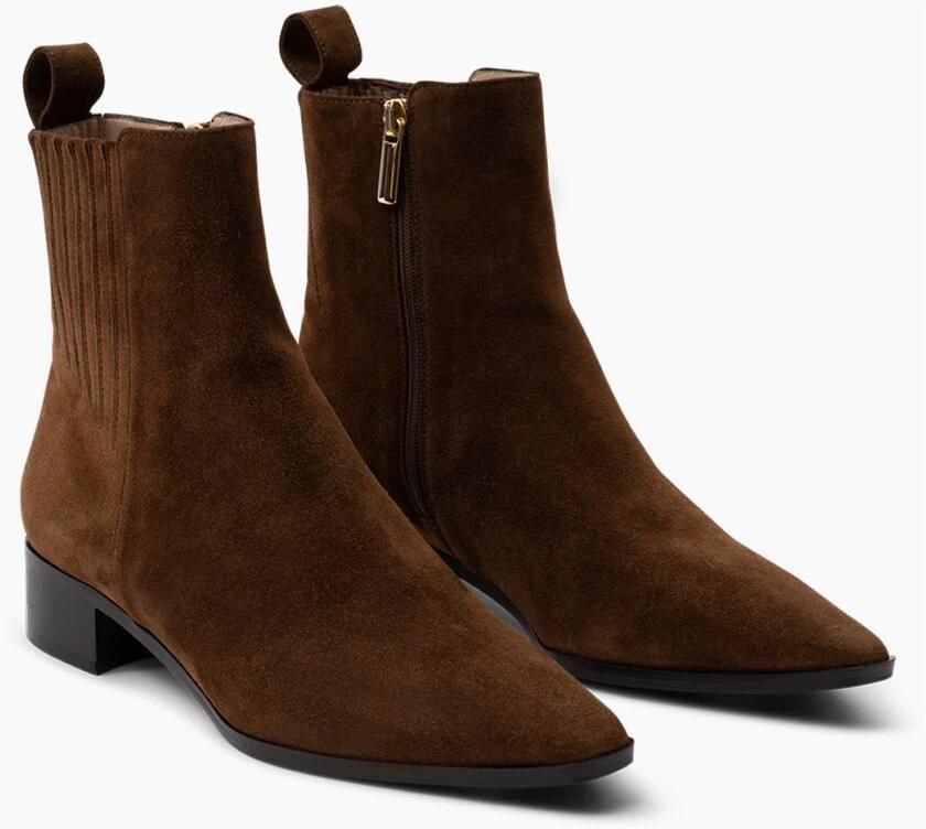 Parallele Chelsea Boot in Cognac Suède Brown Dames - Foto 3