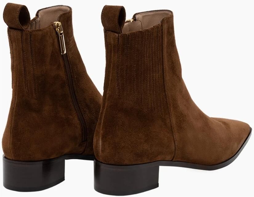 Parallele Chelsea Boot in Cognac Suède Brown Dames - Foto 4