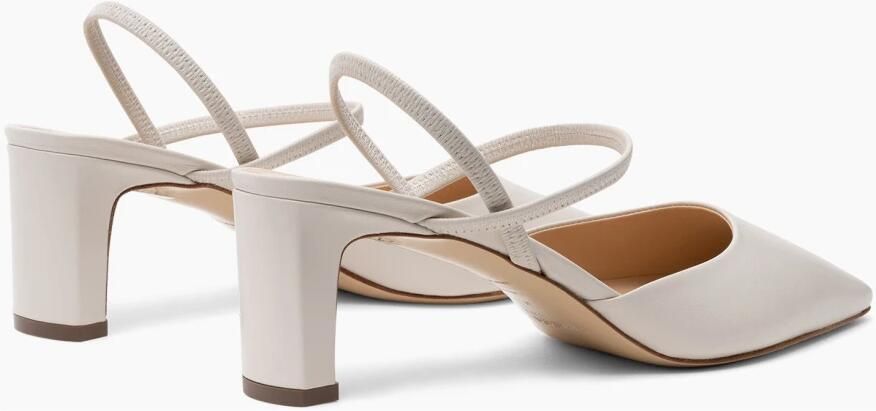 Parallele Elastische Achterleren Hak Pinto Beige Dames - Foto 4